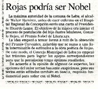 Rojas podría ser Nobel.  [artículo]