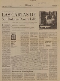 Las cartas de Sor Dolores Peña y Lillo  [artículo] Raisa Kordic Riquelme.