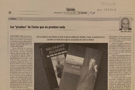 Las "pruebas" de Farías que no prueban nada  [artículo]Julio Silva Solar.