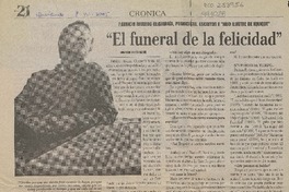 "El funeral de la felicidad" (entrevista)  [artículo]Gonzalo Artal Hahn.
