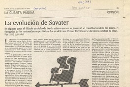 La evolución de Savater  [artículo] José Lázaro.