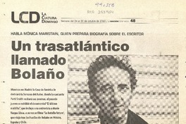 Un trasatlántico llamado Bolaño (entrevista)  [artículo] Javier García.
