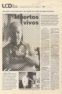 Muertos vivos (entrevista)  [artículo] Javier García.
