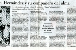 Miguel Hernández y su compañero del alma  [artículo] Óscar Hahn.