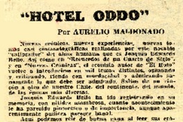 Hotel Oddo  [artículo] Aurelio Maldonado.