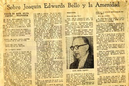 Sobre Joaquín Edwards Bello y la amenidad (2)  [artículo] Juan Tejeda.