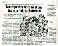 Maliki publica libro en el que desnuda toda su intimidad  [artículo] Rodrigo Castillo.