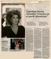 Argentina Norma Aleandro  [artículo] Estefanía Etcheverría.