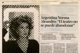 Argentina Norma Aleandro  [artículo] Estefanía Etcheverría.