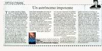 Un astrónomo impotente  [artículo] Patricia Espinosa.