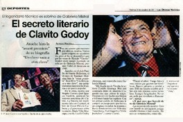 El secreto literario de Clavito Godoy  [artículo] Alfredo Martìnez.
