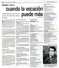 Cuando la vocación puede más (entrevista)  [artículo] Jorge Abasolo Aravena.