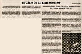 El Chile de un gran escritor  [artículo] Marino Muñoz Lagos.
