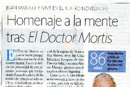 Homenaje a la mente tras El Doctor Mortis  [artículo].