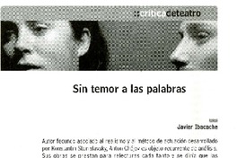 Sin temor a las palabras  [artículo] Javier Ibacache.