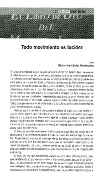Todo movimiento es lucidez  [artículo] Héctor Hernández Montecinos.
