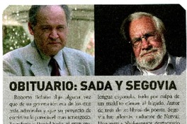 Obituario: Sada y Segovia  [artículo].