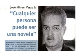"Cualquier persona puede ser una novela" (entrevista)  [artículo] Eduardo Guerrero del Río.