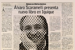Álvaro Scaramelli presenta nuevo libro en Iquique (entrevista)  [artículo] Patricio Sesnich Jr.