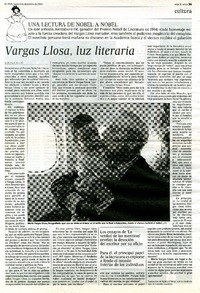 Vargas Llosa, luz literaria  [artículo] Kenzaburo Oé.