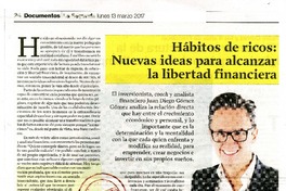 Hábitos de ricos: nuevas ideas para alcanzar la libertad financiera [artículo] Juan Diego Gómez Gómez
