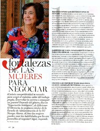 Fortalezas de las mujeres para negociar  [artículo] Muriel Alarcón