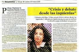"Crisis y debate desde las izquierdas".  [artículo]