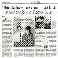 Libro da luces sobre una historia de mestizaje en Rapa Nui  [artículo] Iñigo Díaz.