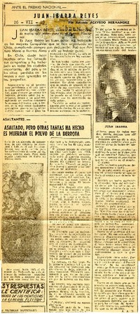 Juan Ibarra Reyes  [artículo] Antonio Acevedo Hernández.