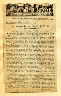 Los cincuenta y nueve años de Acevedo Hernández  [artículo] Manuel Rojas.