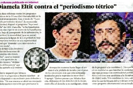 Diamela Eltit contra el "periodismo tétrico".  [artículo]