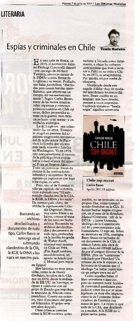 Espías y criminales en Chile  [artículo] Vicente Montañés