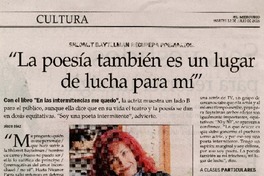 Shlomit Baytelman recupera poemarios "la poesía es también un lugar para mí" [artículo] : Iñigo Díaz ;[fotografía de] Macarena Pérez.