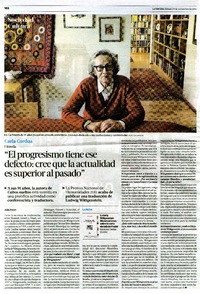 "El progresismo tiene ese defecto: cree que la actualidad es superior al pasado"  [artículo] [por] Aldo Perán.