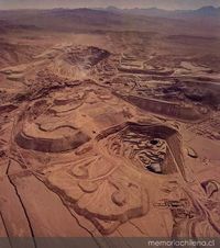 Vista aérea de Chuquicamata.