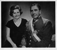 Lucía Hiriart y Augusto Pinochet