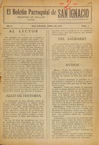 Boletín Parroquial de San Ignacio.