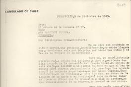 Carta. 1945 dic. 9,  Ana Martínez Correa, Pumanque.