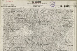 El Calabozo Departamentos de Cachapoal y San Fernando [material cartográfico] : Ejército de Chile. Instituto Geográfico Militar.