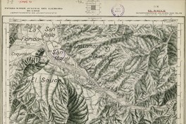 El Sauce Departamentos de Los Andes i San Felipe [material cartográfico] : Estado Mayor Jeneral del Ejército de Chile. Departamento de Levantamiento.