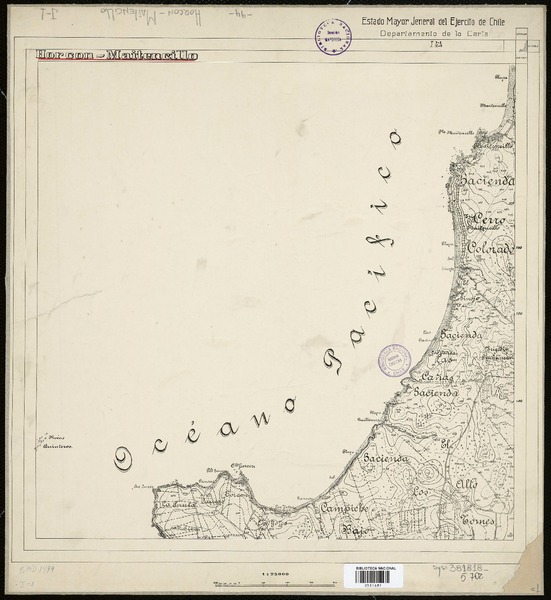 Horcón-Maitencillo  [material cartográfico] Estado Mayor Jeneral del Ejército de Chile. Departamento de la Carta.