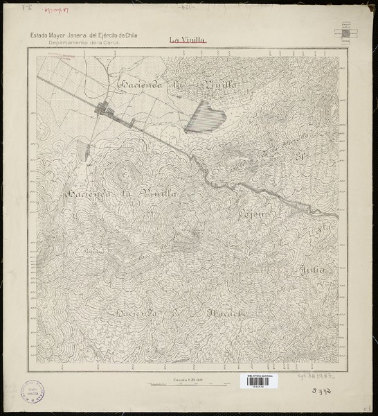 La Vinilla  [material cartográfico] Estado Mayor Jeneral del Ejército de Chile. Departamento de la Carta.