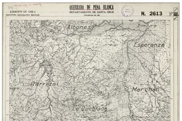Quebrada de Peña Blanca Departamento de Santa Cruz [material cartográfico] : Ejército de Chile. Instituto Geográfico Militar.