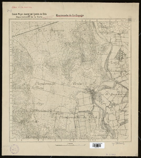 Rinconada de Lo Espejo  [material cartográfico] Estado Mayor Jeneral del Ejército de Chile. Departamento de la Carta.