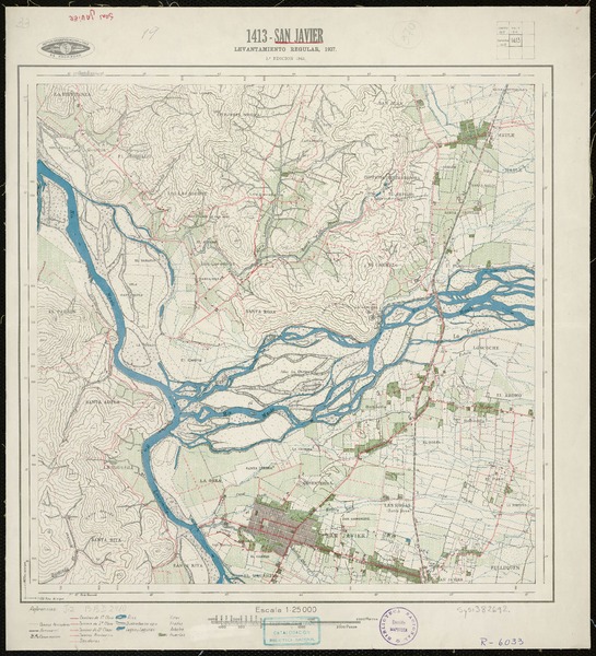 San Javier 1413 [material cartográfico] : Instituto Geográfico Militar de Chile.