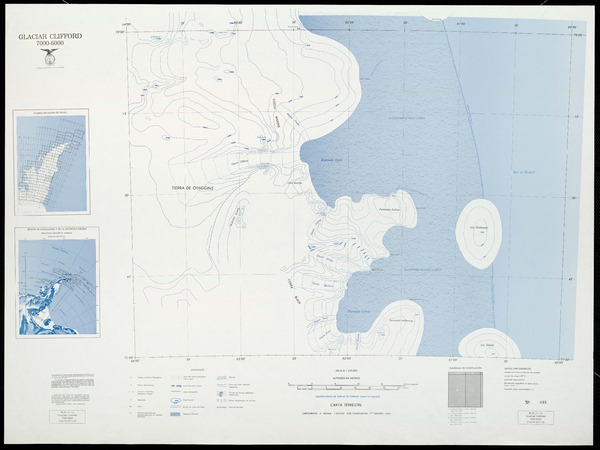 Glaciar Clifford 7000 - 6000 : carta terrestre [material cartográfico] : Instituto Geográfico Militar de Chile.