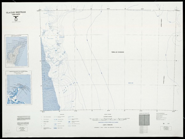 Glaciar Bertram 7000 - 6400 : carta terrestre [material cartográfico] : Instituto Geográfico Militar de Chile.