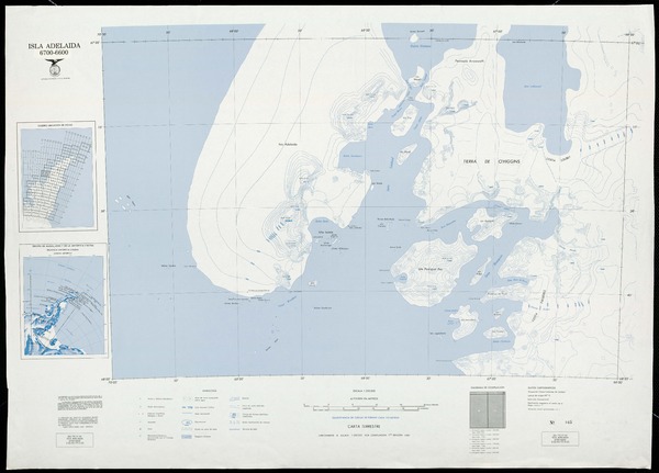 Isla Adelaida 6700 - 6600 : carta terrestre [material cartográfico] : Instituto Geográfico Militar de Chile.