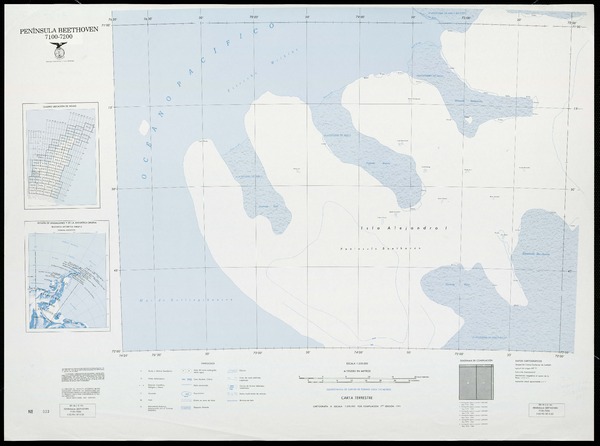 Península Beethoven 7100-7200: carta terrestre