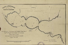 Plano aproximado de Puerto Simpson descubierto por el Comandante de la "Corbeta Chacabuco" capitán de Fragata don Enrique M. Simpson, el 22 de febrero de 1875 en su esploración, buscando paso al lado del English Narrows